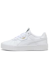 Buty damskie Puma Carina 3.0 Luxe 40072401 - białe. Okazja: na co dzień. Kolor: biały. Materiał: skóra, syntetyk, materiał, guma. Szerokość cholewki: normalna #1