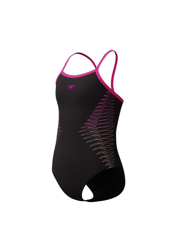 Strój kąpielowy jednoczęściowy na basen dziewczęcy Speedo MuscleBack. Kolor: różowy, wielokolorowy, czarny