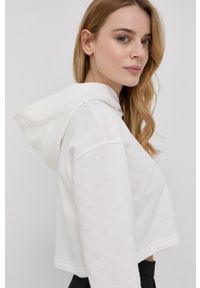 Elisabetta Franchi bluza damska kolor biały z kapturem wzorzysta. Typ kołnierza: kaptur. Kolor: biały. Materiał: dzianina. Długość rękawa: długi rękaw. Długość: długie