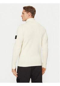 Stone Island Golf 8115552C2 Écru Regular Fit. Typ kołnierza: golf. Materiał: wełna #3