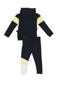 LEONE 1947 APPAREL - Dres dziewczęcy z kapturem i poziomym paskiem Basic. Okazja: na uczelnię. Kolor: czarny. Materiał: dresówka. Styl: sportowy #2