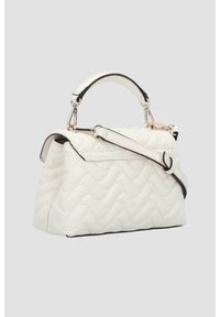 Guess - GUESS Biała damska torebka pikowana Mini. Kolor: biały. Materiał: pikowane. Styl: elegancki #3