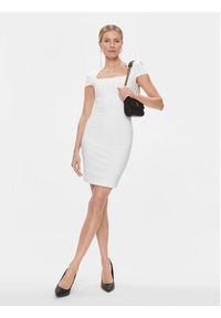 Marciano Guess Sukienka koktajlowa 4RGK67 6375Z Biały Slim Fit. Kolor: biały. Materiał: syntetyk, wiskoza. Styl: wizytowy