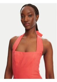 BARDOT Sukienka koktajlowa Marabella Halter 59803DB1 Koralowy Regular Fit. Typ kołnierza: dekolt halter. Kolor: pomarańczowy. Materiał: wiskoza. Styl: wizytowy #4