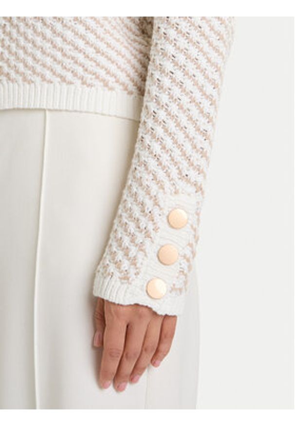 French Connection Kardigan 78ZCE Écru Regular Fit. Materiał: bawełna