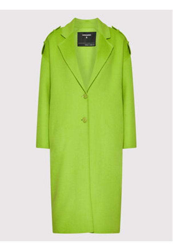 Patrizia Pepe Płaszcz wełniany 8O0029/A006-G532 Zielony Regular Fit. Kolor: zielony. Materiał: wełna