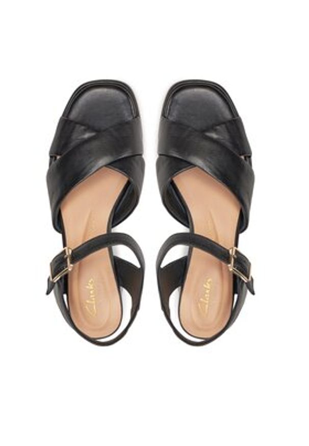 Clarks Sandały Ritzy75 Rae 26176646 Czarny. Kolor: czarny. Materiał: skóra
