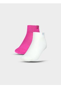 4f - 4F Skarpetki casual za kostkę (2-pack) dziewczęce - multikolor 35-37. Kolor: wielokolorowy. Materiał: materiał, włókno, poliamid, bawełna