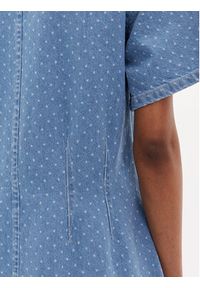 Custommade Sukienka jeansowa Jamilah Dots 999449457 Niebieski Regular Fit. Kolor: niebieski. Materiał: bawełna