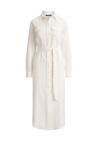 Lauren Ralph Lauren - LAUREN RALPH LAUREN Sukienka koszulowa 200P13685001 Écru Regular Fit. Kolor: kremowy. Materiał: len. Typ sukienki: koszulowe #5