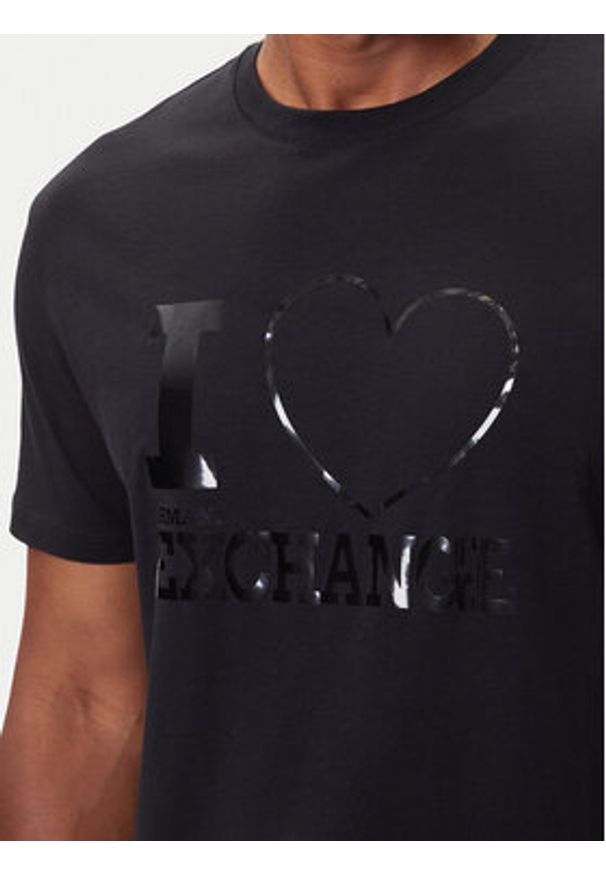 Armani Exchange T-Shirt XM001413 AF16432 MC314 Czarny Regular Fit. Kolor: czarny. Materiał: bawełna
