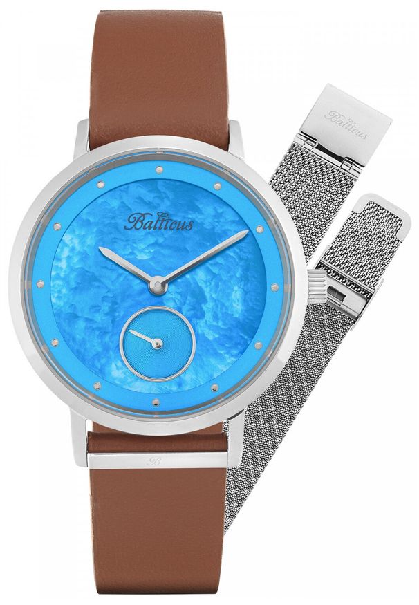 BALTICUS - Zegarek damski Balticus BLT-BALNSSBL-P brązowy. Kolor: brązowy