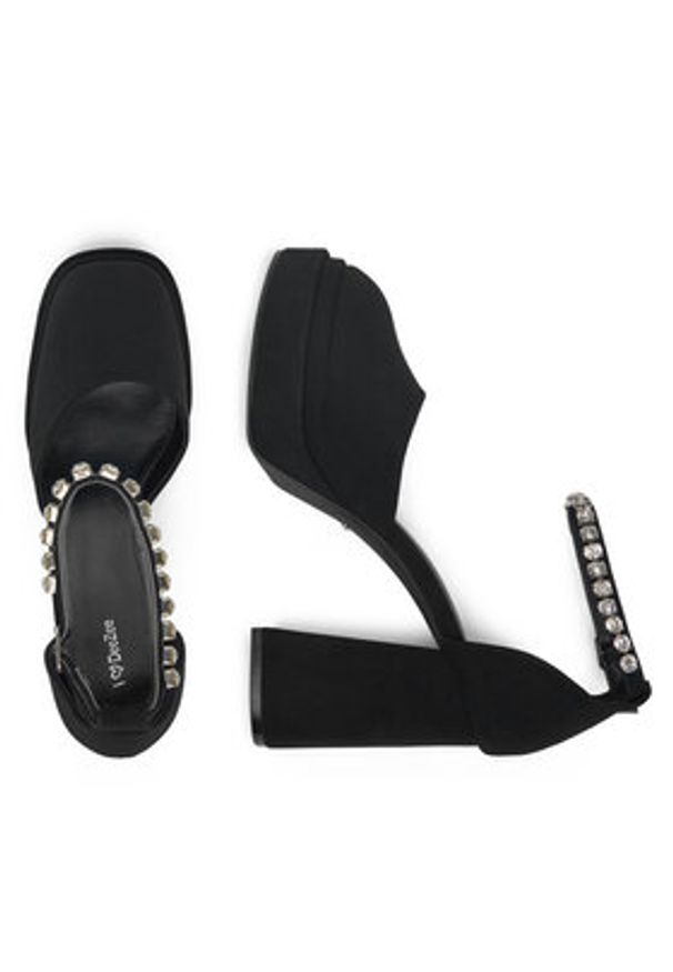 DeeZee Półbuty LW85478-6 Czarny. Kolor: czarny. Materiał: materiał