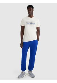 4f - 4F T-shirt regular z nadrukiem męski - kremowy L. Okazja: na co dzień, do pracy, na spacer. Kolor: kremowy. Materiał: jeans, dzianina, bawełna, dresówka, materiał. Wzór: nadruk. Styl: casual, klasyczny #2