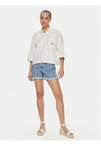 Calvin Klein Jeans Szorty jeansowe J20J222800 Niebieski Mom Fit. Kolor: niebieski. Materiał: bawełna #3
