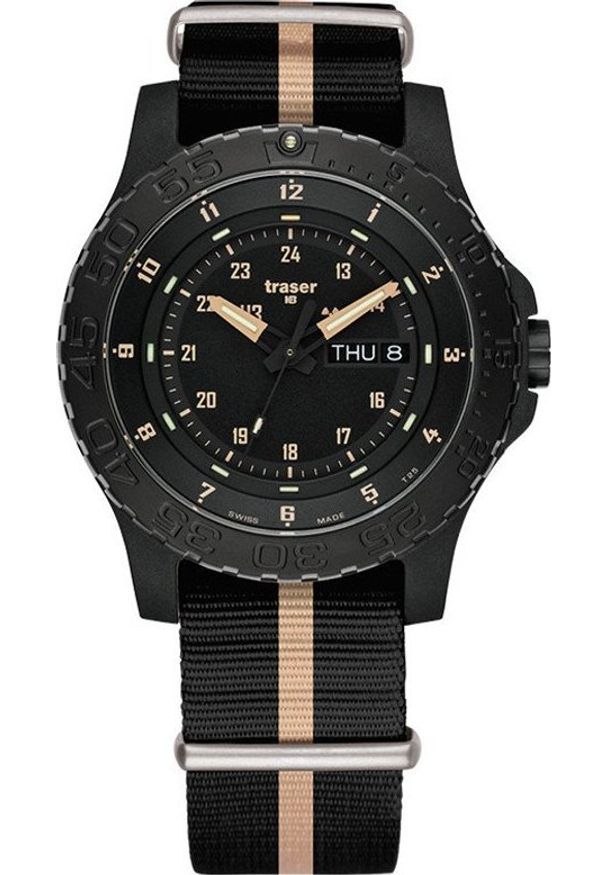 Zegarek Traser Zegarek męski Traser TS-100232 czarny. Kolor: czarny