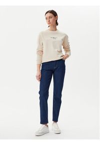 Calvin Klein Jeans Bluza Gradient Monologo J20J225360 Beżowy Regular Fit. Kolor: beżowy. Materiał: bawełna. Wzór: gradientowy