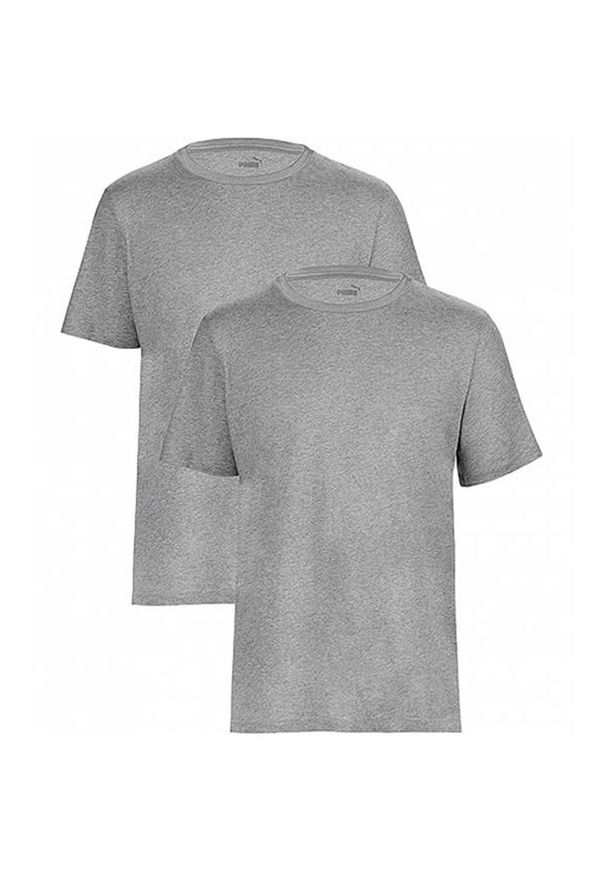 Koszulka Puma Junior Base T-shirt Navy 2-pack, Dzieci. Kolor: szary. Materiał: materiał, bawełna