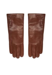 Weekend Max Mara Rękawiczki Damskie Senapeshort 2525566035 Brązowy. Kolor: brązowy. Materiał: skóra