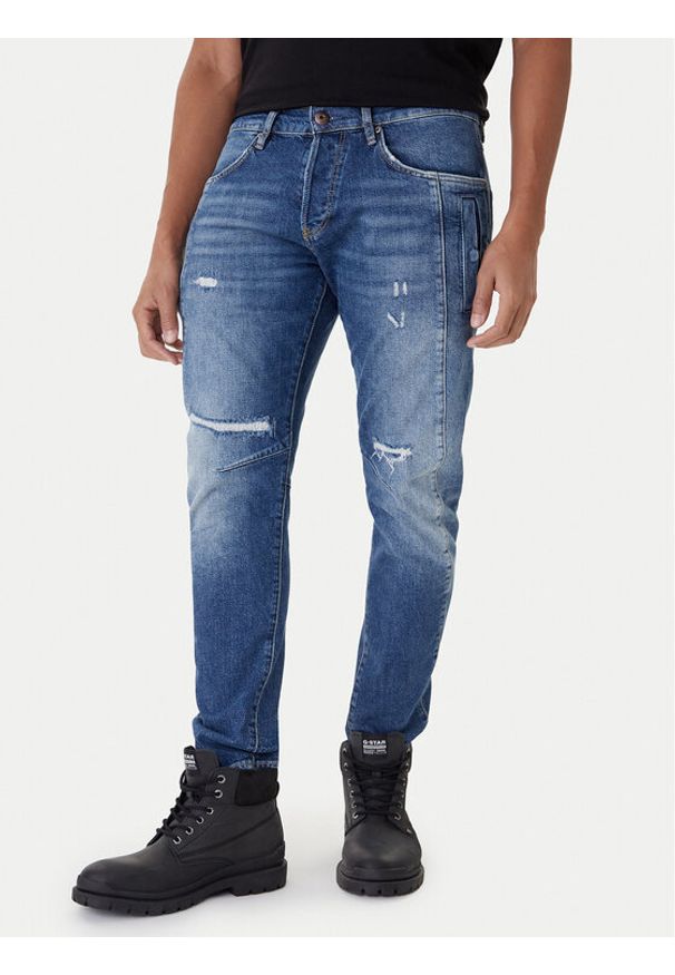 G-Star RAW - G-Star Raw Jeansy Contor 3D D27222-E106 Niebieski Slim Fit. Kolor: niebieski. Materiał: bawełna
