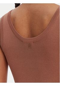 Fracomina Top FR26ST4005K524R9 Brązowy Slim Fit. Kolor: brązowy. Materiał: wiskoza #3