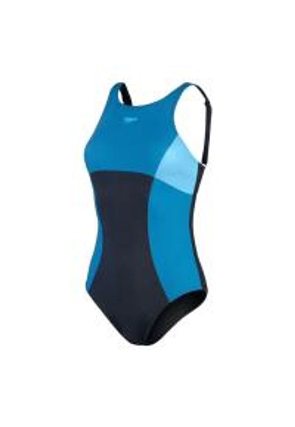 Strój Kąpielowy Speedo Shaping Enlace Printed – Czarno-Niebieski – Rozmiar 40. Kolor: niebieski