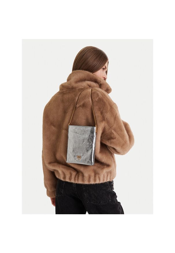 Pinko - Torebka PINKO. Kolor: srebrny