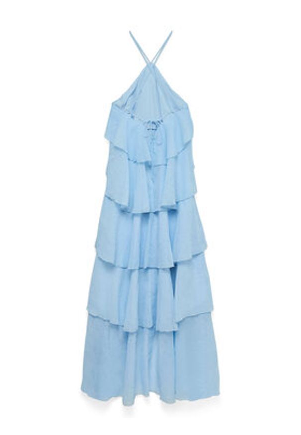 Vero Moda Sukienka letnia Delillah 10338846 Niebieski jasny Regular Fit. Kolor: niebieski. Materiał: syntetyk. Sezon: lato