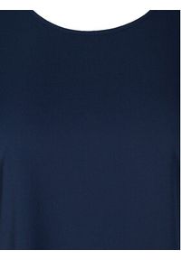 Zizzi Bluzka V10000A Granatowy Regular Fit. Kolor: niebieski. Materiał: syntetyk #5