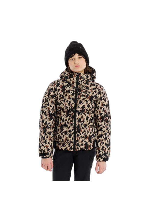 Dziewczęca kurtka narciarska Protest Solina. Kolor: wielokolorowy, beżowy, brązowy. Sezon: zima. Sport: narciarstwo