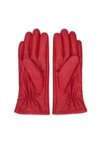 Wittchen - Damskie rękawiczki skórzane z wyszytym wzorem czerwone. Kolor: czerwony. Materiał: skóra. Wzór: aplikacja. Styl: elegancki #3