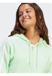 Adidas - adidas Bluza Essentials 3-Stripes IR6077 Zielony Regular Fit. Kolor: zielony. Materiał: bawełna #4