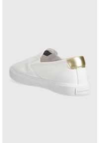 TOMMY HILFIGER - Tommy Hilfiger tenisówki ESSENTIAL SLIP-ON SNEAKER damskie kolor biały FW0FW06956. Zapięcie: bez zapięcia. Kolor: biały. Materiał: bawełna, guma #2