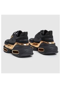 Balmain - BALMAIN Sneakersy skórzane damskie czarno-złote B-Bold. Kolor: czarny. Materiał: skóra #5