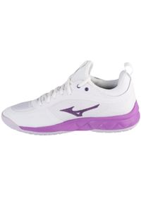 Mizuno - Buty do siatkówki damskie, Wave Luminous 3. Kolor: biały, wielokolorowy, fioletowy. Materiał: materiał, syntetyk. Model: Mizuno Wave. Sport: siatkówka