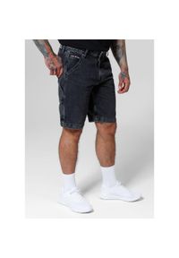 PITBULL - Szorty męskie Pitbull Jeansowe Black Denim Carpenter. Kolor: czarny. Materiał: denim, jeans