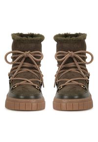 Jenny Fairy Śniegowce WS5888-11 Khaki. Kolor: brązowy. Materiał: materiał #3
