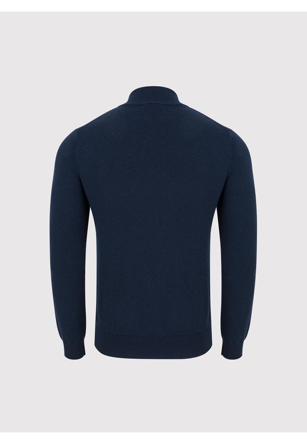 Pako Lorente - PAKO LORENTE – Granatowy rozpinany sweter z kieszeniami. Okazja: na co dzień. Kolor: niebieski. Materiał: wełna, poliamid, bawełna. Sezon: jesień. Styl: casual