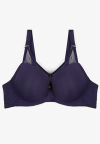 Renee - Granatowy Biustonosz w Typie Full Cup z Odpinanymi Ramiączkami Firfedi. Kolor: niebieski. Materiał: koronka. Rodzaj stanika: odpinane ramiączka #3
