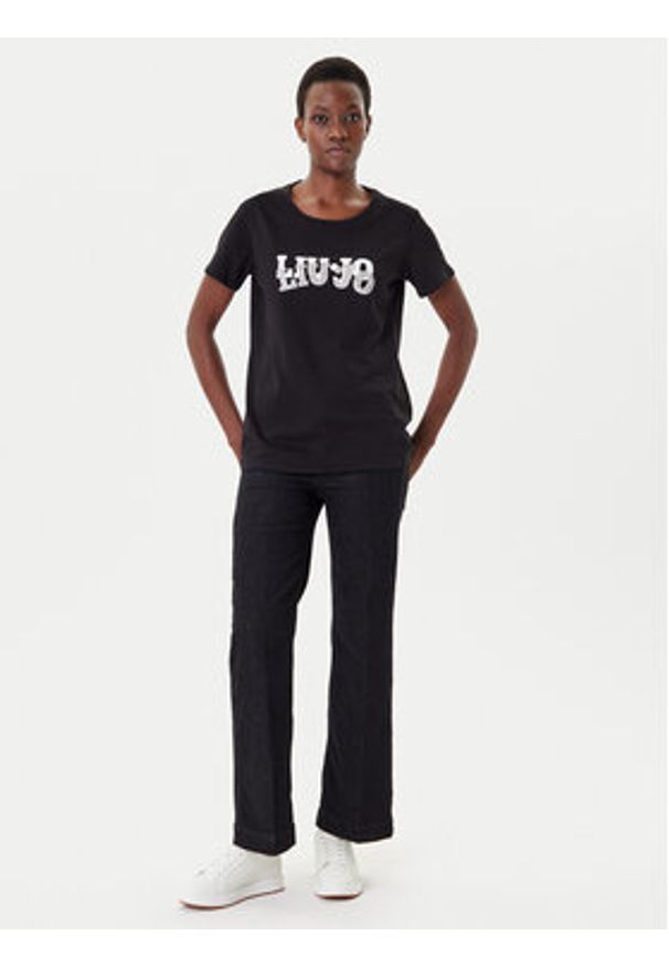 Liu Jo Sport T-Shirt TF5280 JS923 Czarny Regular Fit. Kolor: czarny. Materiał: bawełna. Styl: sportowy