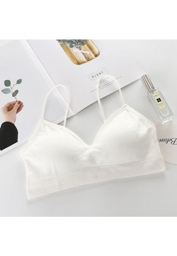 Intica - Braletka usztywniana bez fiszbin do codziennych stylizacji Gertha. Kolor: biały. Materiał: materiał