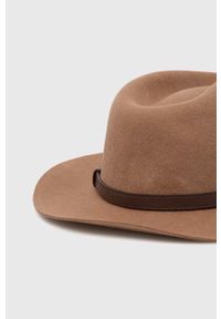 Guess kapelusz wełniany kolor brązowy wełniany. Kolor: brązowy. Materiał: wełna #2