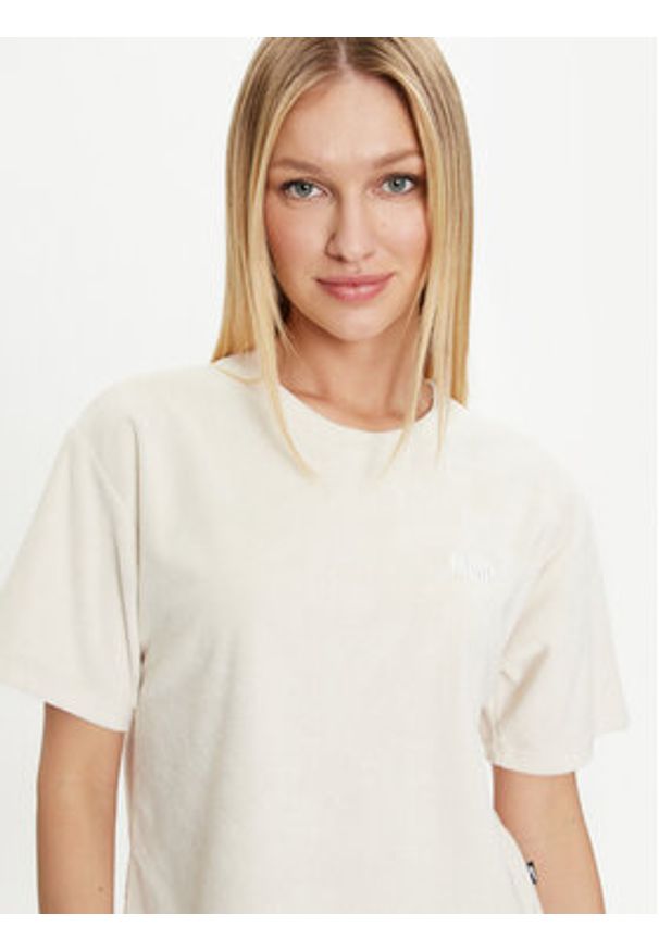 Puma T-Shirt Ess Elevated 677947 Écru Regular Fit. Materiał: bawełna