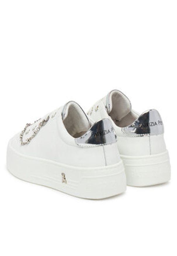 Patrizia Pepe Sneakersy PPJ305 30 Biały. Kolor: biały. Materiał: skóra