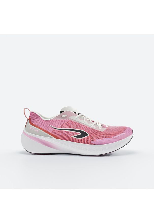 KIPRUN - Buty do biegania damskie Kiprun Cushion 500. Kolor: biały, różowy, wielokolorowy. Szerokość cholewki: normalna