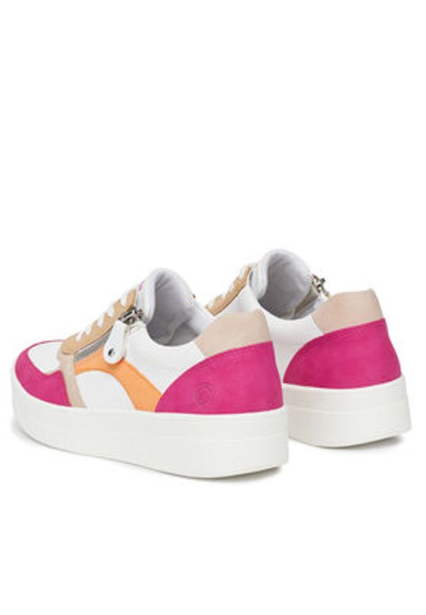Remonte Sneakersy D0J01-84 Biały. Kolor: biały. Materiał: skóra