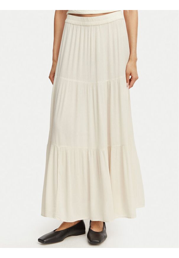 only - ONLY Spódnica maxi Mikka 15324808 Beżowy Regular Fit. Kolor: beżowy. Materiał: wiskoza