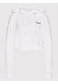 Adidas - adidas Bluza HK5170 Biały Loose Fit. Kolor: biały. Materiał: bawełna #2