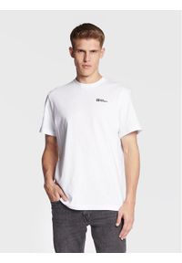 Jack Wolfskin T-Shirt Essential 1808382 Biały Regular Fit. Kolor: biały. Materiał: bawełna #1