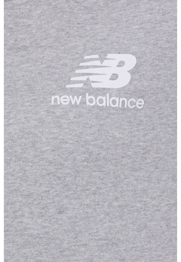 New Balance sukienka WD21502AG kolor szary mini prosta. Okazja: na co dzień. Kolor: szary. Materiał: bawełna, dzianina. Długość rękawa: krótki rękaw. Wzór: gładki. Typ sukienki: proste. Styl: casual. Długość: mini